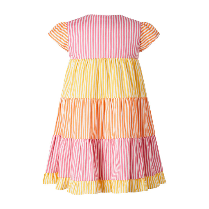 Stripe Tier Button Dress