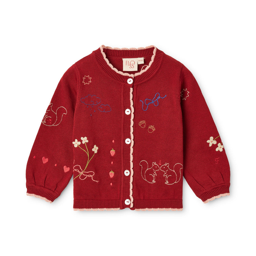 Agnes Cardigan Dark Cranberry