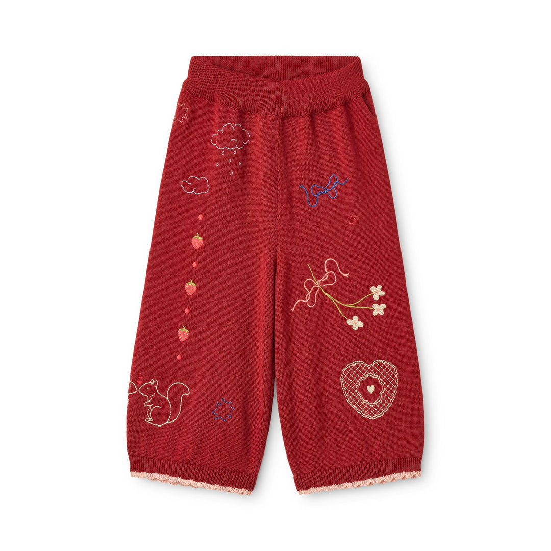 Agnes Pants Dark Cranberry