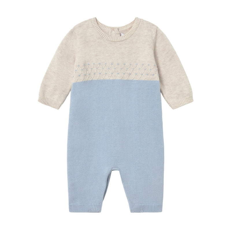 2601 Blue Knit Romper