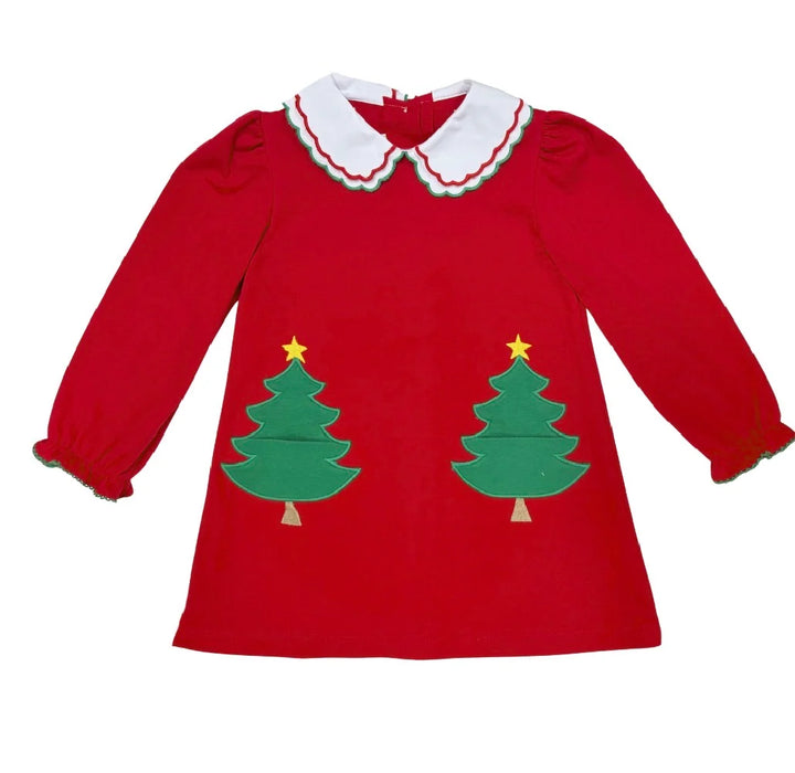 Xmas Tree Double Kendall Collar Dress