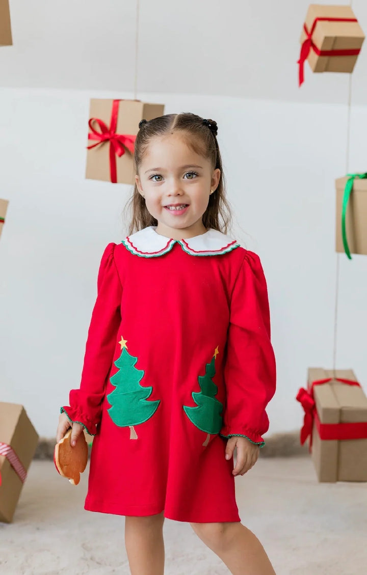 Xmas Tree Double Kendall Collar Dress