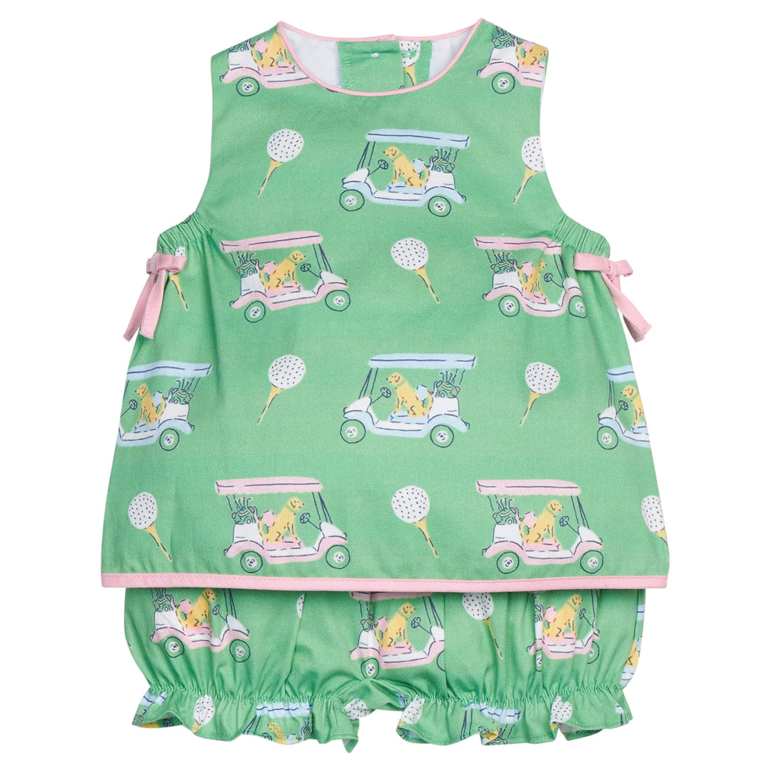 Lily Bloomer Set - Pink Paws on Par