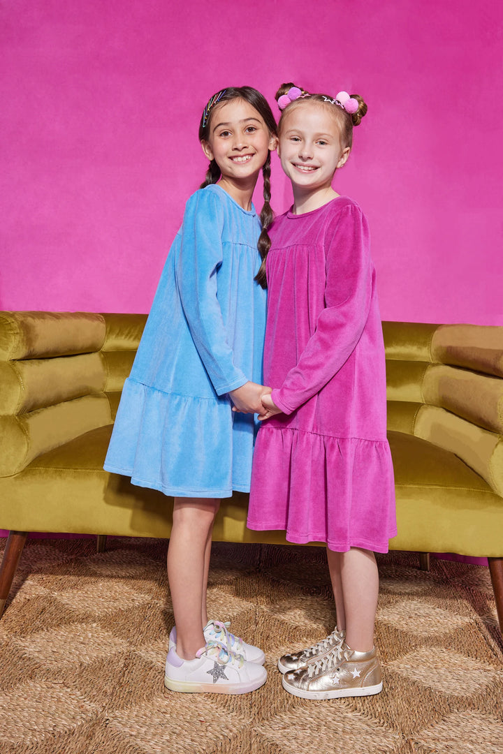 Lisle Dress - Magenta Velour