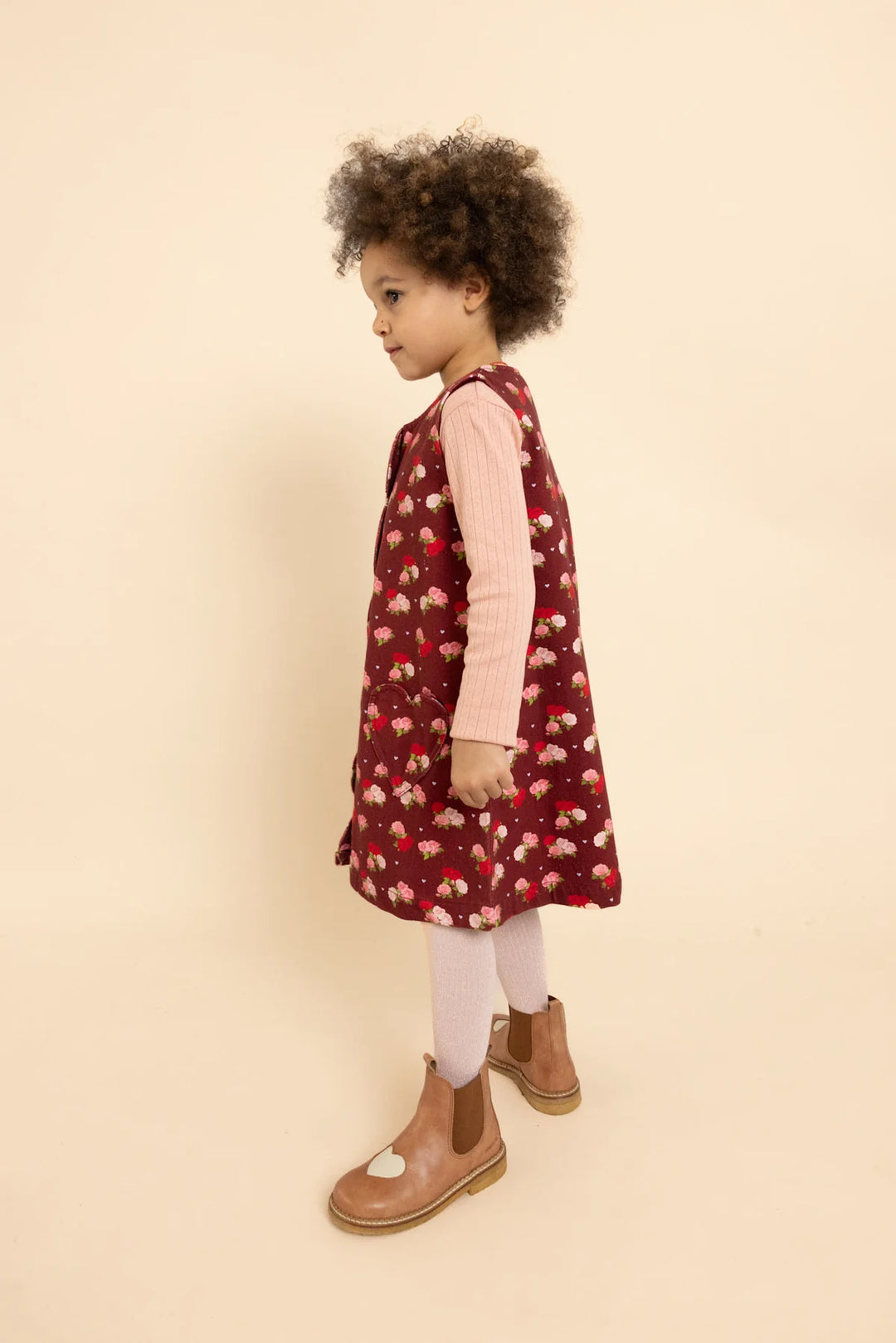 Riley Dress Cranberry Rose/Liva Pointelle Blouse Set