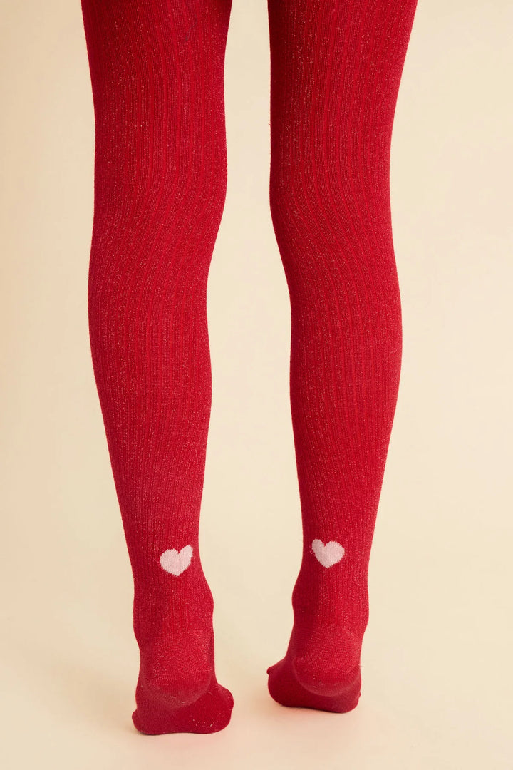 Vera Tights 2-pack Pink-Red Glitter 2-pack