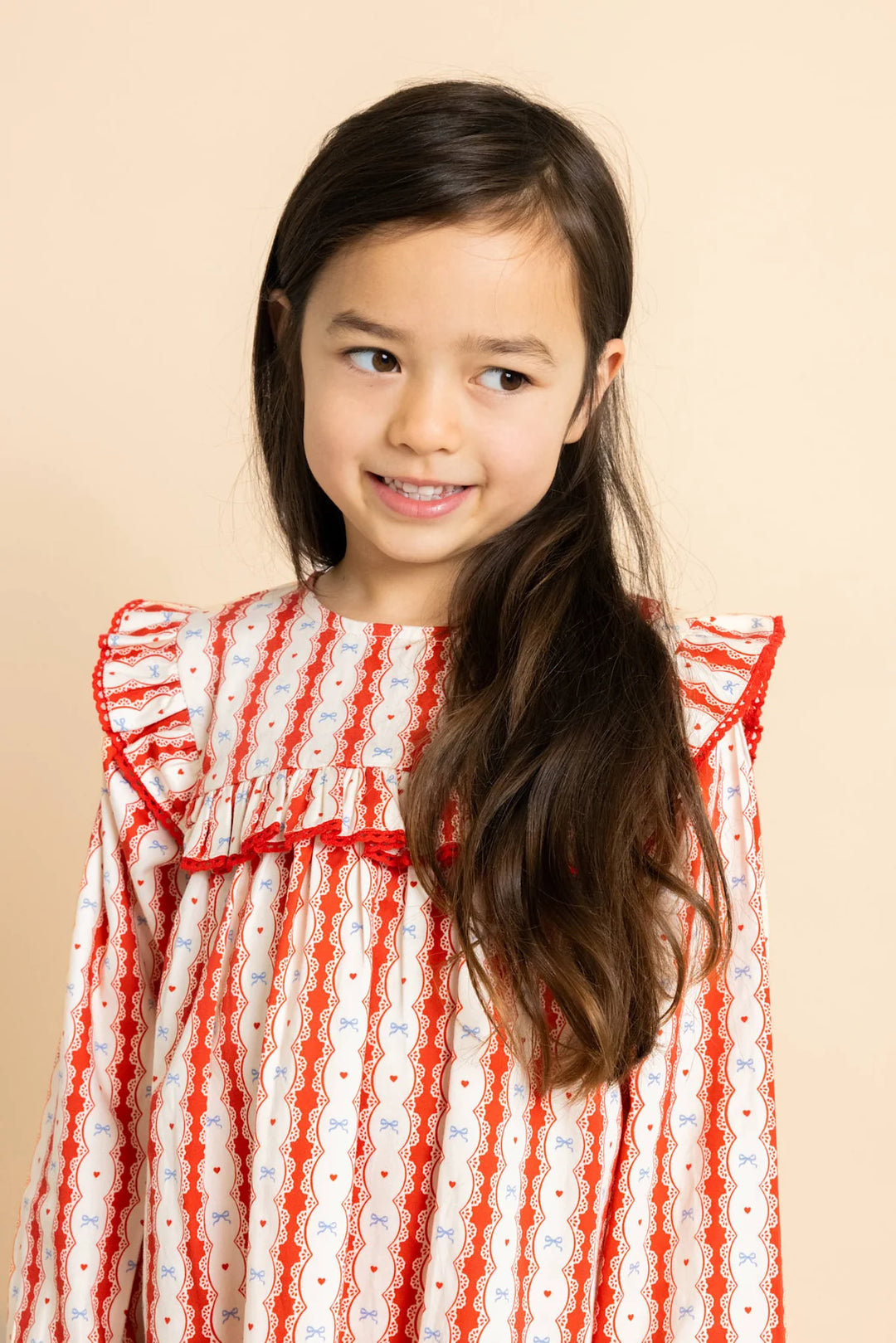 Joy Dress Lace Stripe