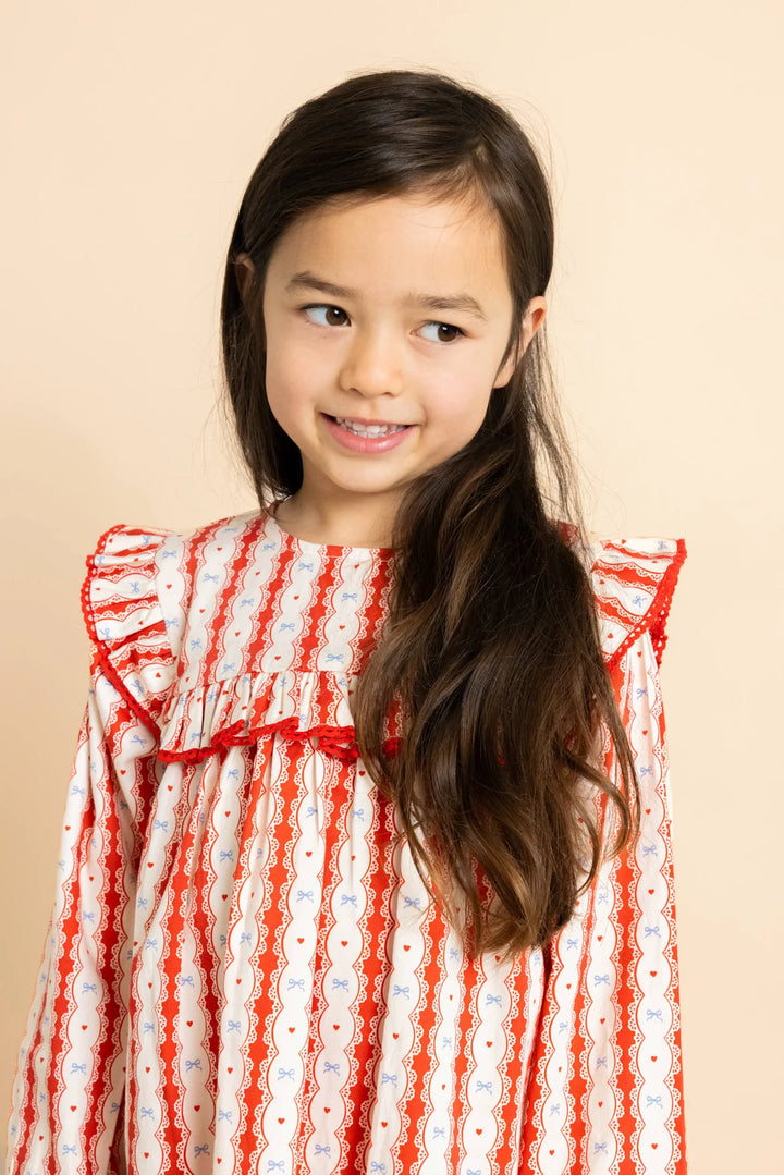 Joy Dress Lace Stripe