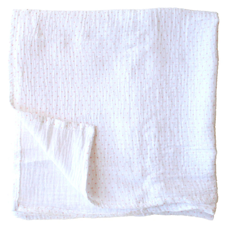 Muslin Swaddle Pink Spot