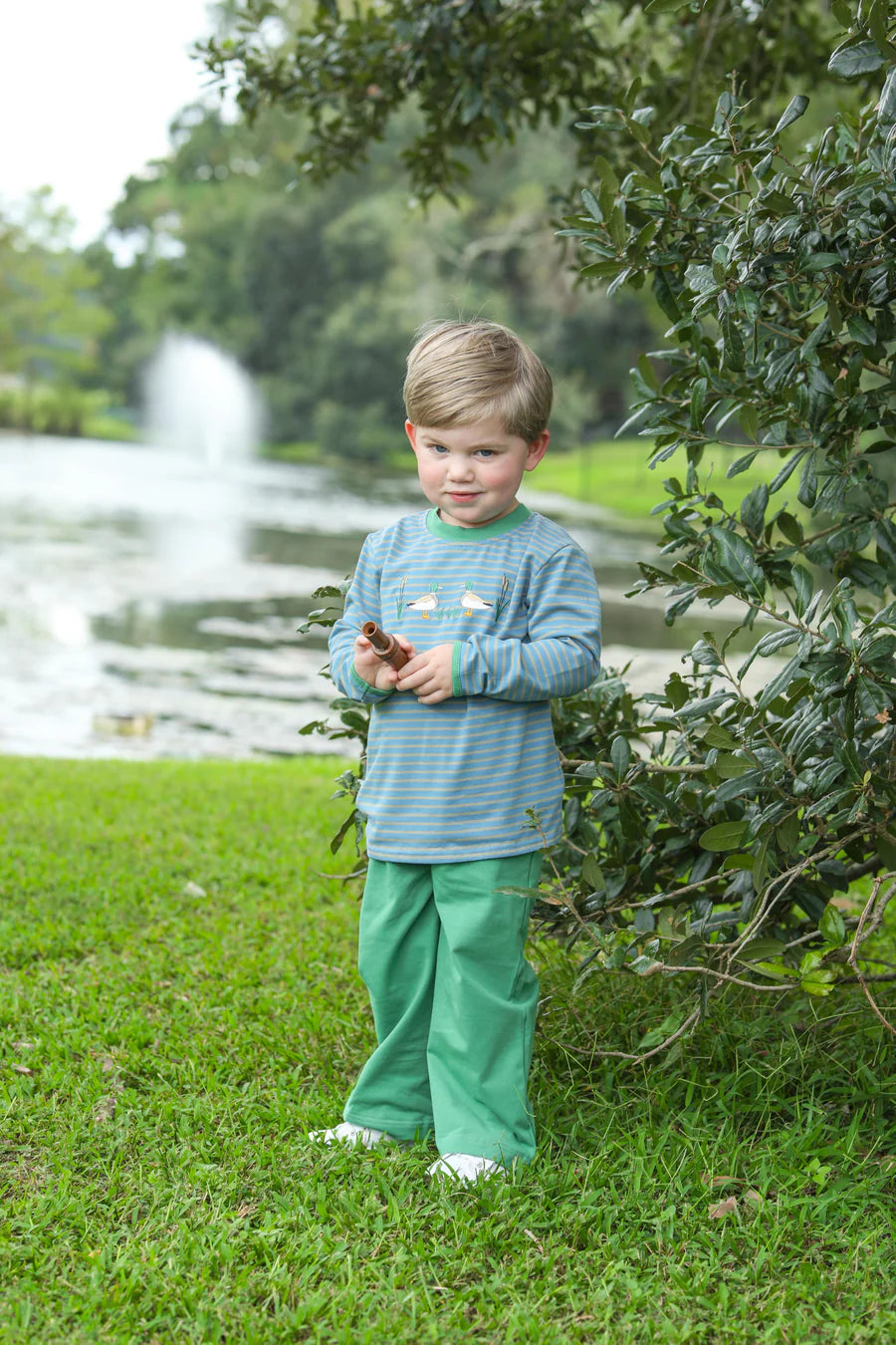 Mallard Emb. Pants Set