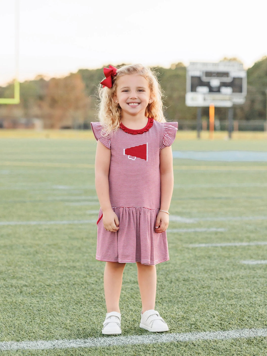 Megaphone Dress- Crimson
