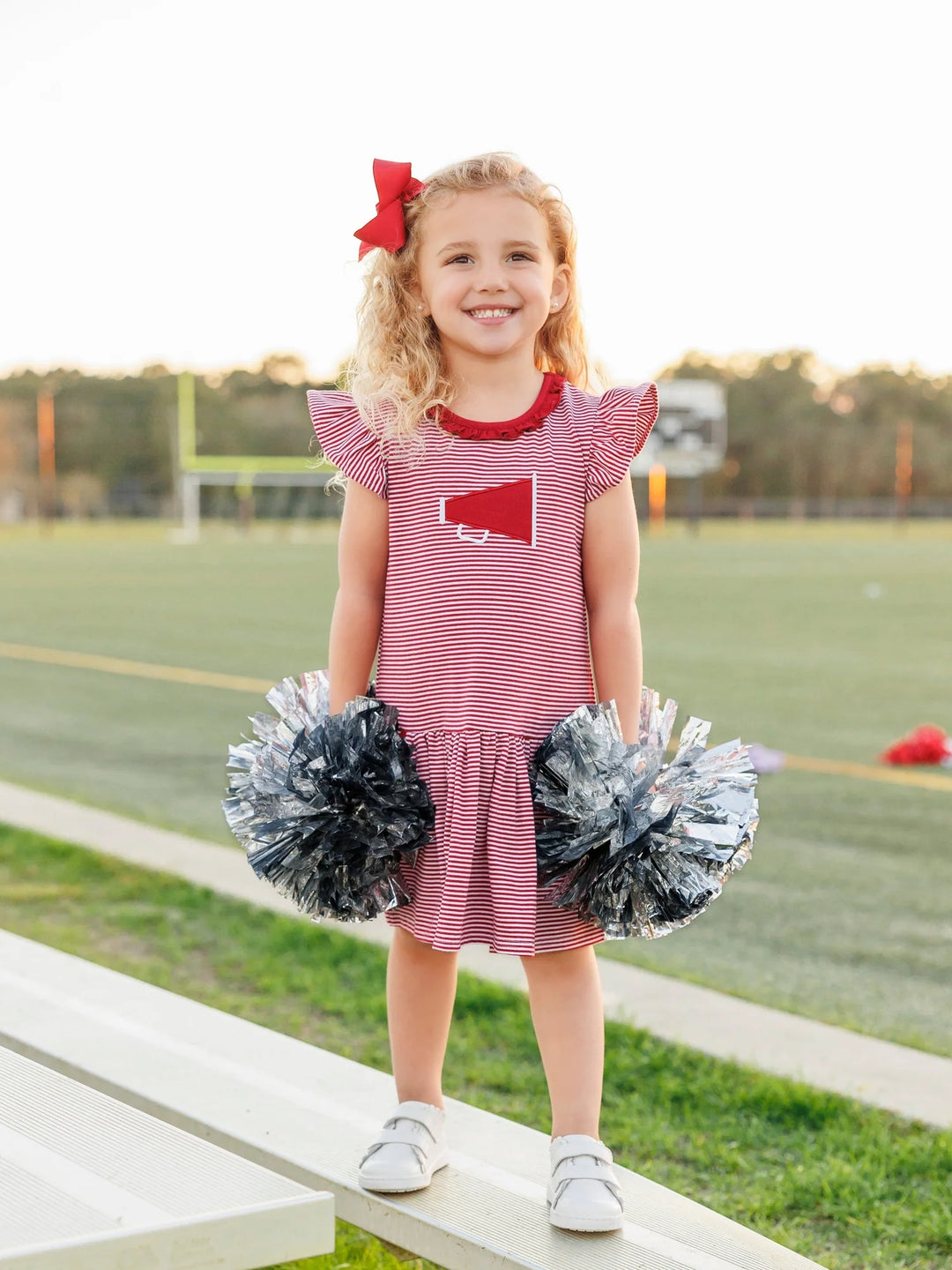 Megaphone Dress- Crimson