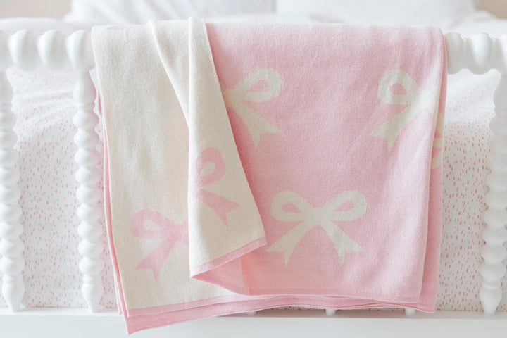 Nursery Blanket - Pink Bow
