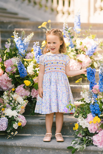 Ondine Blue Floral Dress