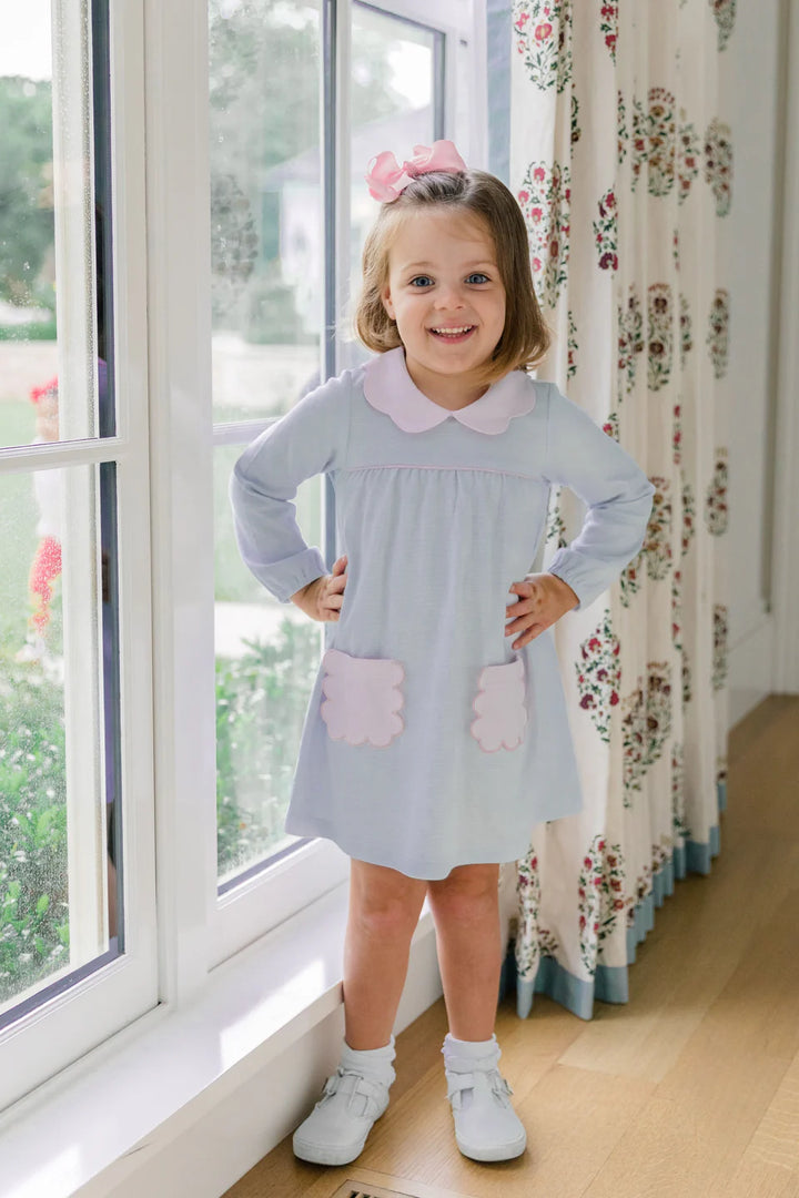 Scallop Pocket Dress