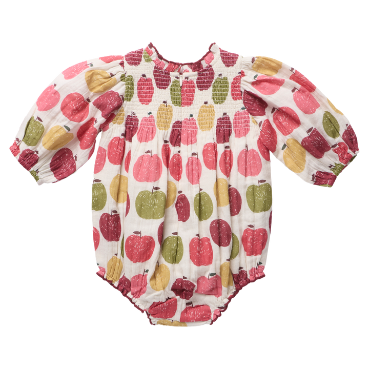 Stevie Puff Sleeve Bubble-Pink Delicious Apples