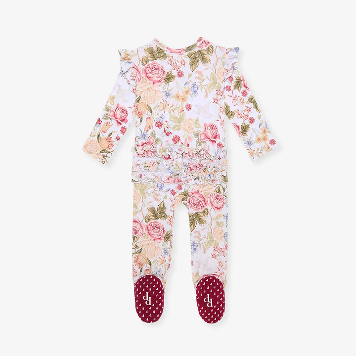 Kristiana Picot Ruffled Footie