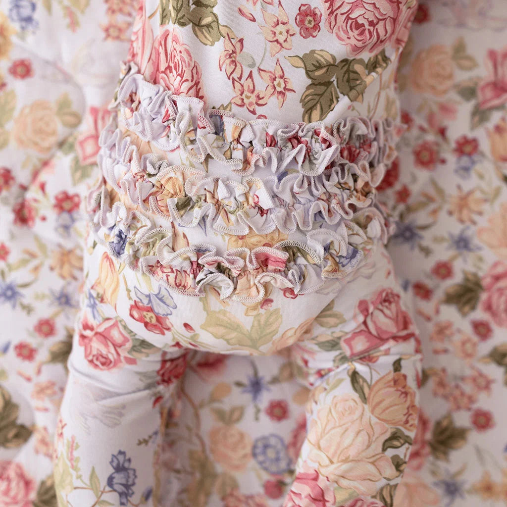 Kristiana Picot Ruffled Footie