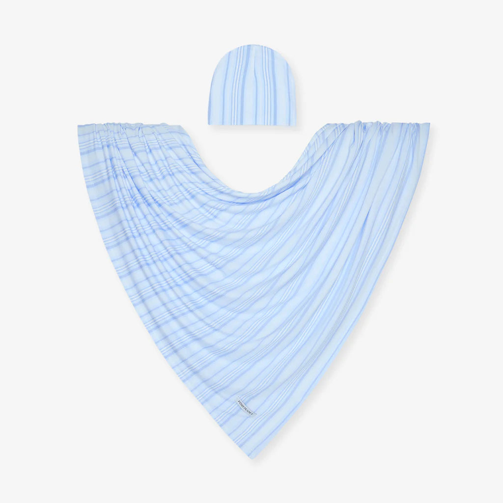 Richie Swaddle And Beanie Set - Blue