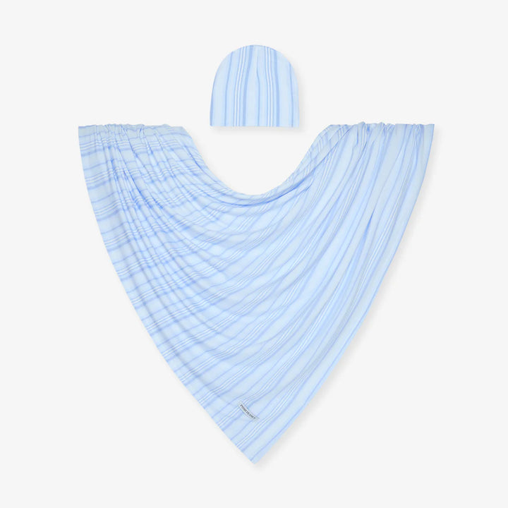 Richie Swaddle And Beanie Set - Blue