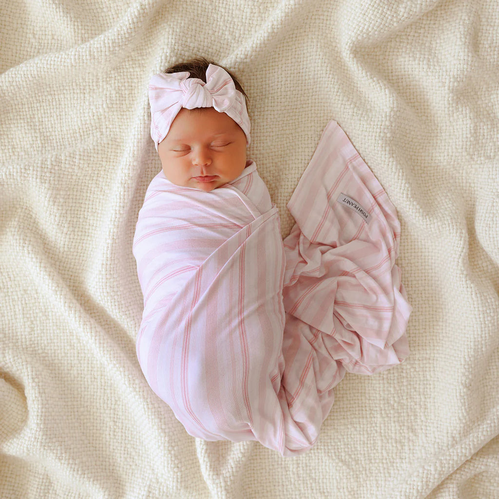 Remi Swaddle And Headwrap Set - Pink