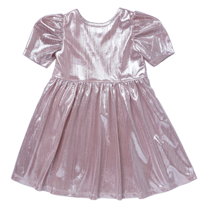 Lame Laurie Dress - Glitter Pink