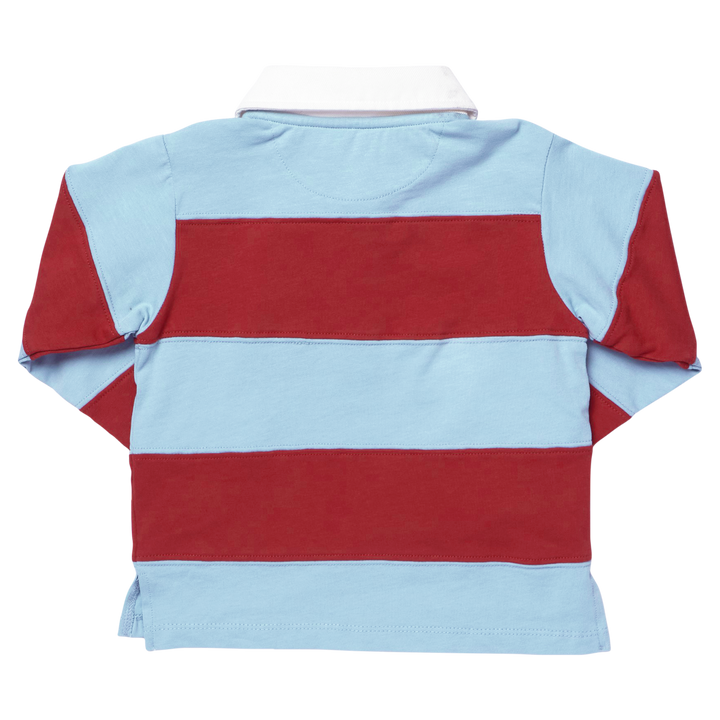 Boys Albert Rugby Shirt Blue Maroon