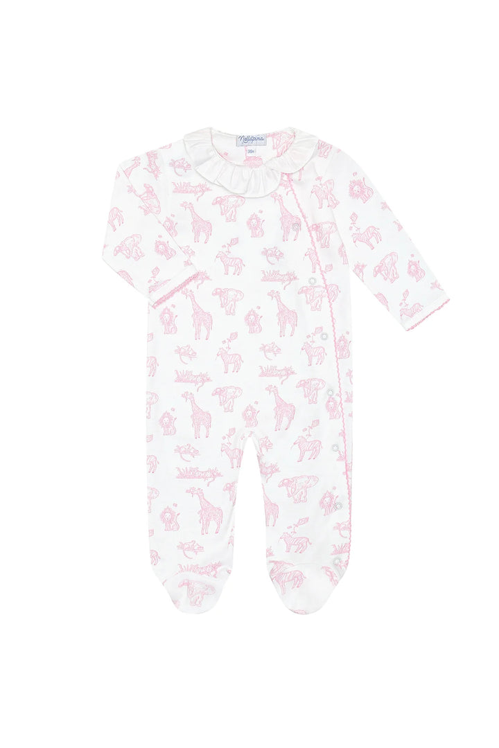 Pink Safari Crossover Footie