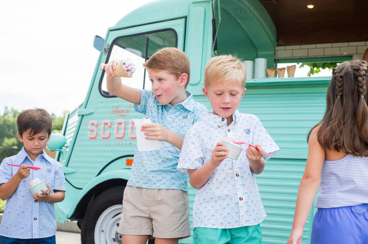 Boys Outrigger Performance Short - Summer Khaki