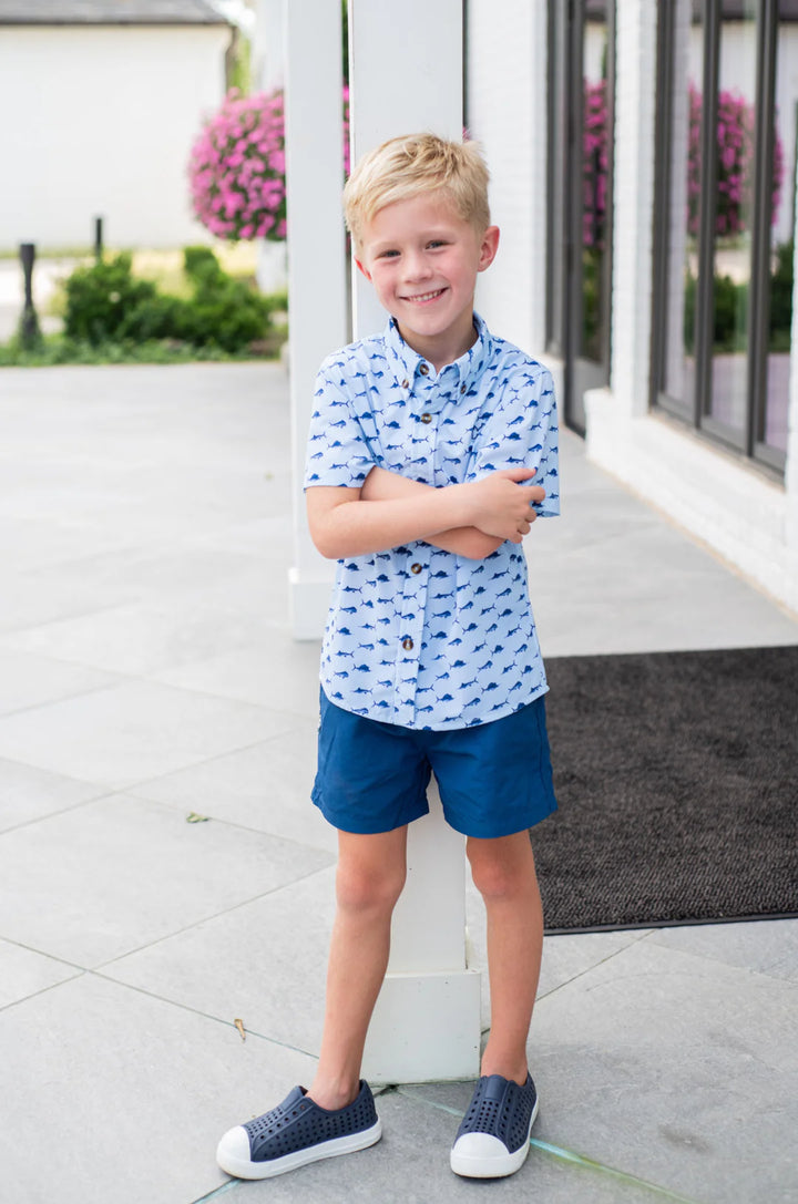 Boys Outrigger Performance Short- Navy