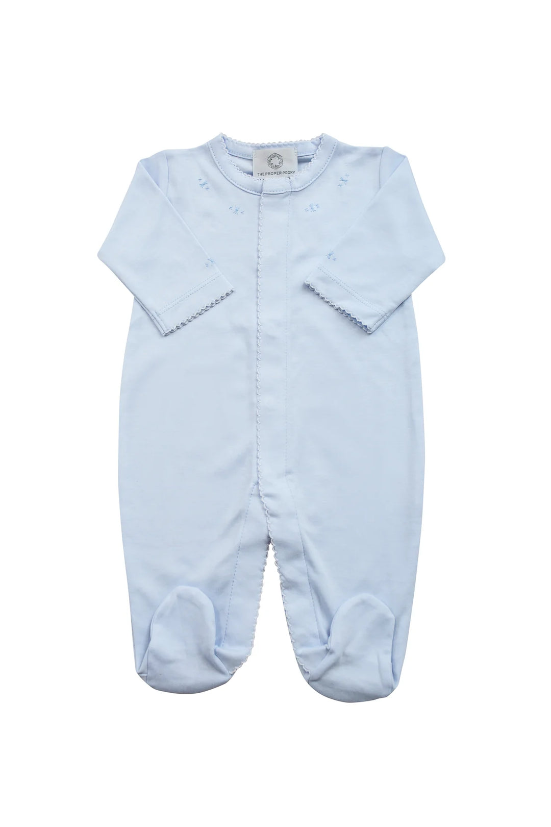 Proper Pima Footed Pajamas Blue