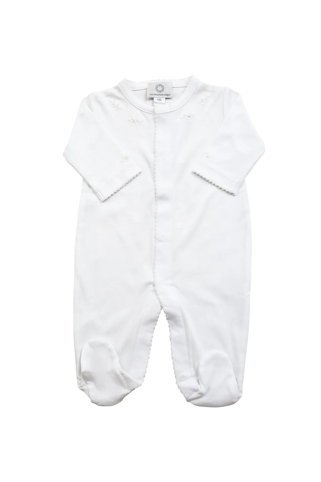 Proper Pima Footed Pajamas White