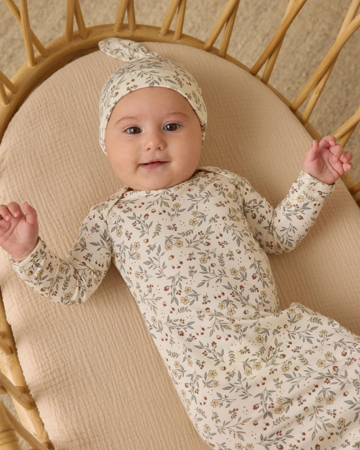 Bamboo Baby Gown & Hat Woodland