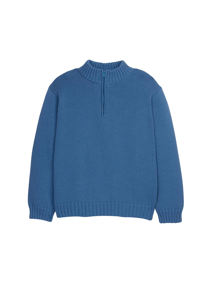 Quarter Zip Sweater - Stormy Blue