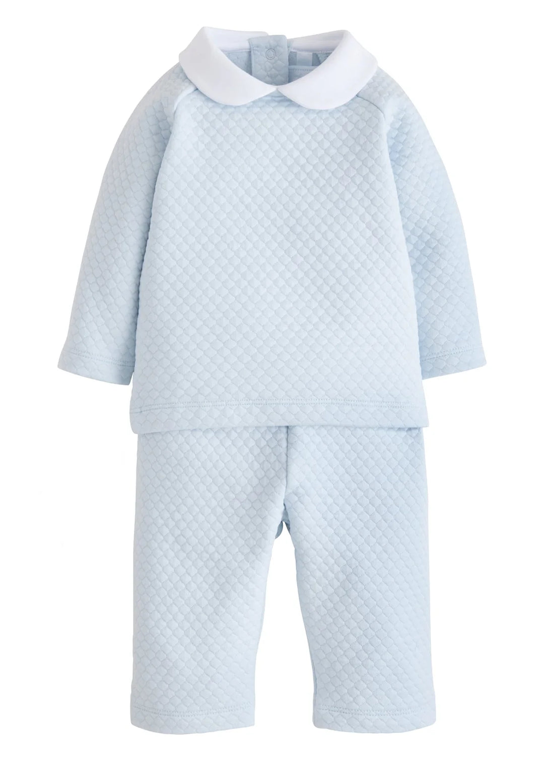 Quilted Pant Set - Light Blue