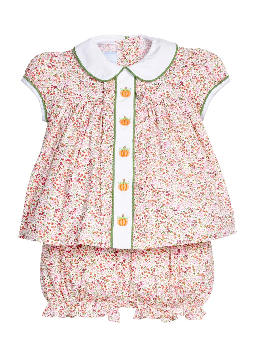 Ruffled Sally Bloomer Set - Pumpkins