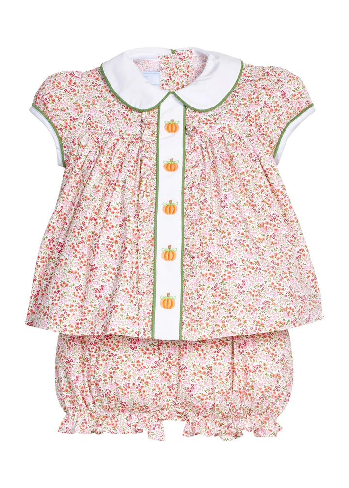 Ruffled Sally Bloomer Set - Pumpkins
