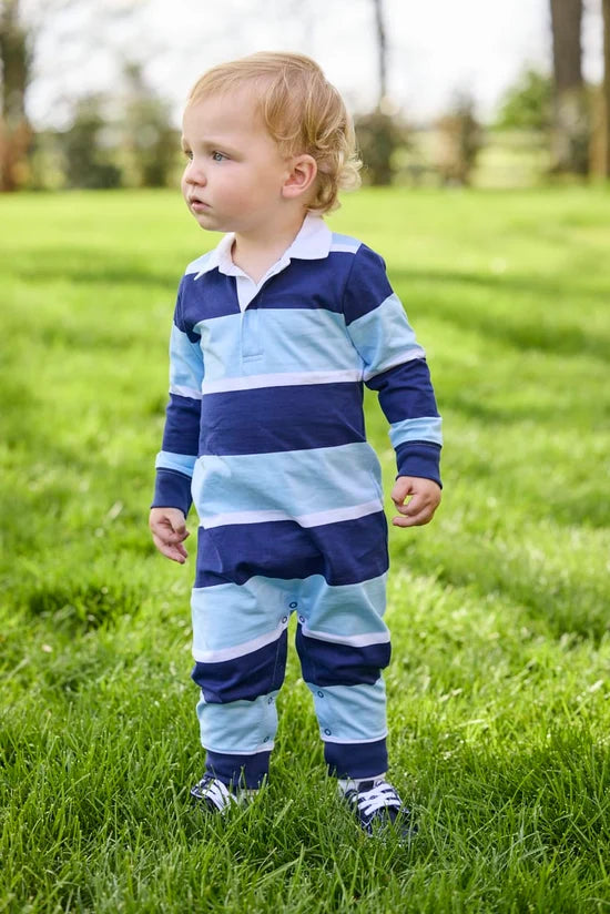 Rugby Polo Romper - Varsity Stripe