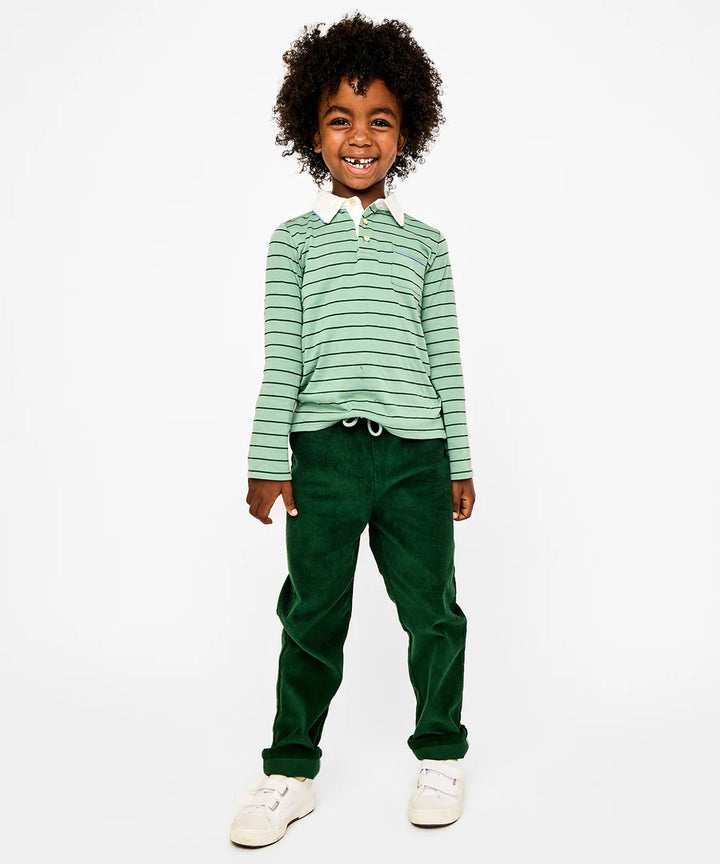 Parker Polo - Sage Fine Stripe