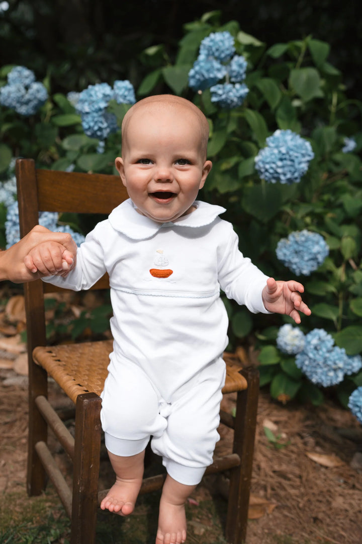 Sailboats Crochet Ream Romper