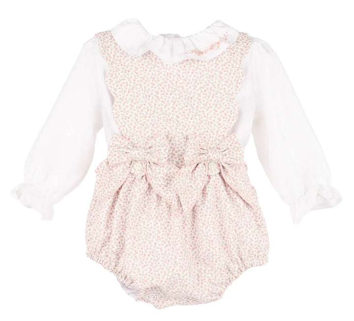 Pink Blooms Girl Overall