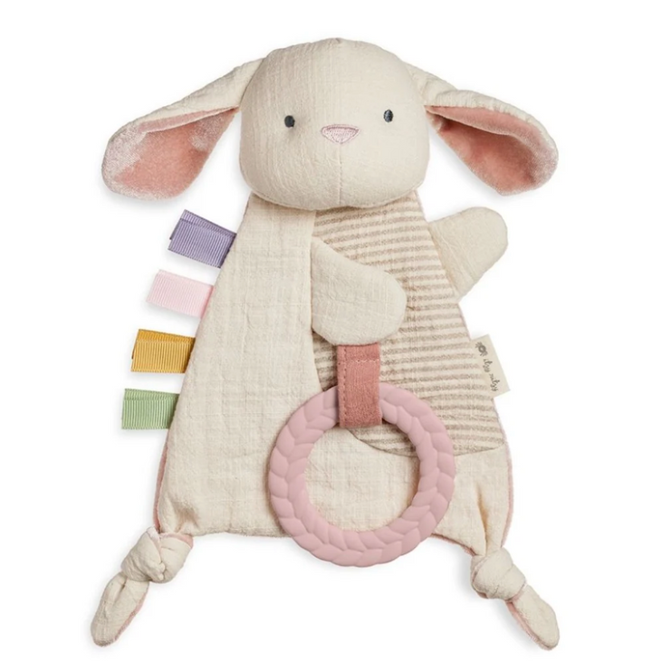 Bitzy Bunny Sensory Crinkle Toy With Teether