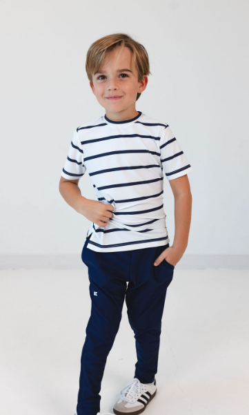 Navy And White Stripe Practice Shirt