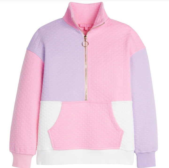 Color Block Jogger & Pullover Set - Pink/Lilac