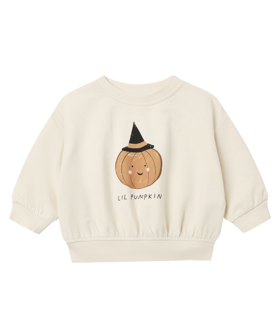Relaxed Fleece Pumpkin Sweatshirt/Pants Set