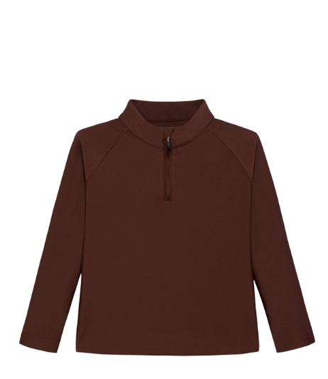 Brown Retro Half-zip