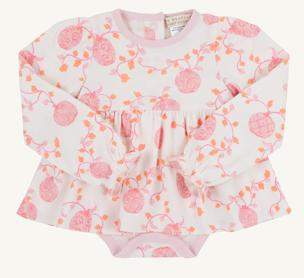 Long Sleeve Daisy Diaper Cover Dress