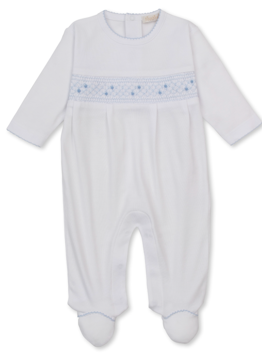 White/Lt Blue Hand Smk Footie