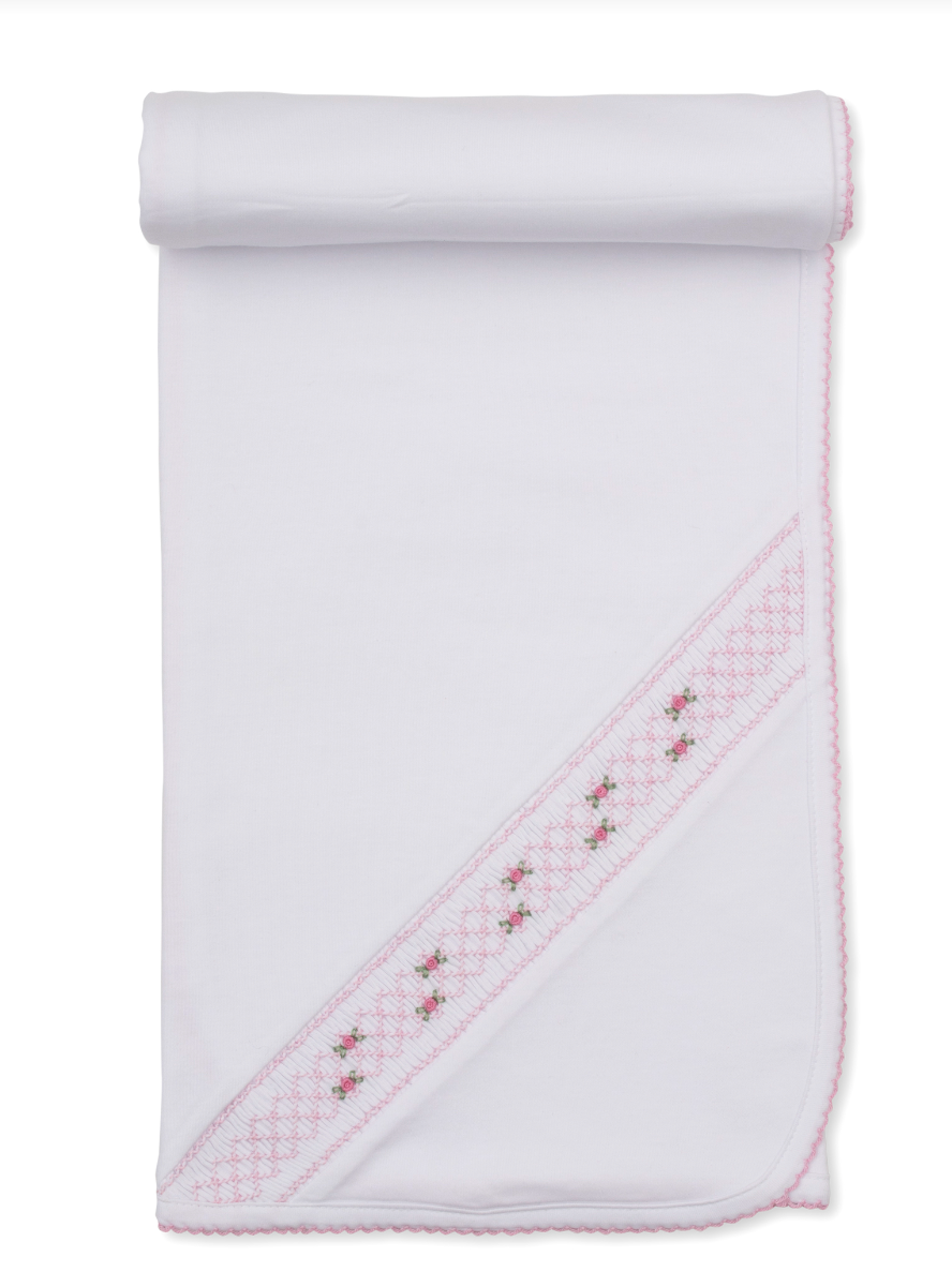 Blanket Hand Smk White/Pink