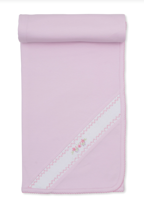 blanket w/ hand smk - Pink Flowers